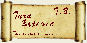 Tara Bajević vizit kartica